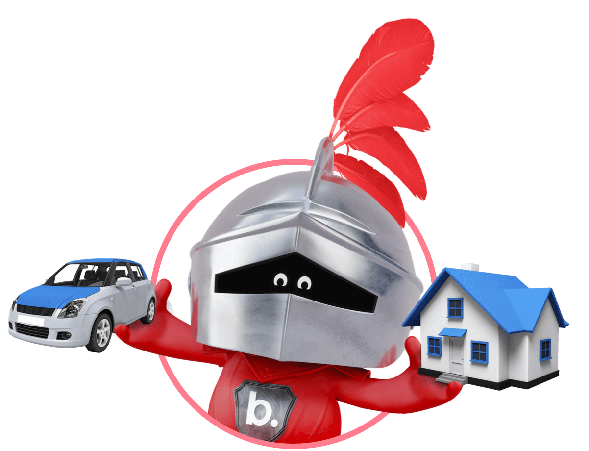 Knight with car and home
